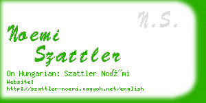 noemi szattler business card